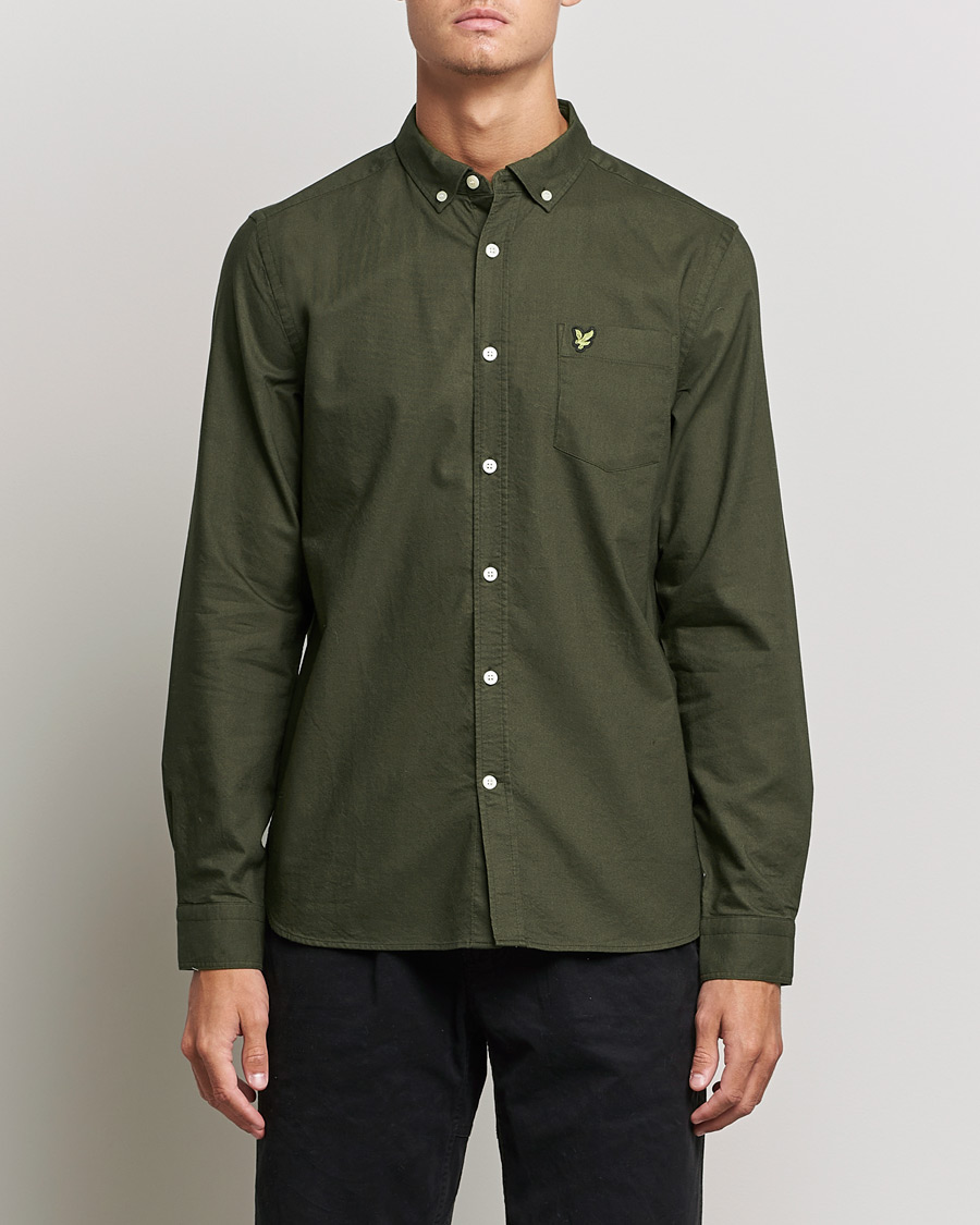 Uomini | Camicie | Lyle & Scott | Lightweight Oxford Shirt Olive