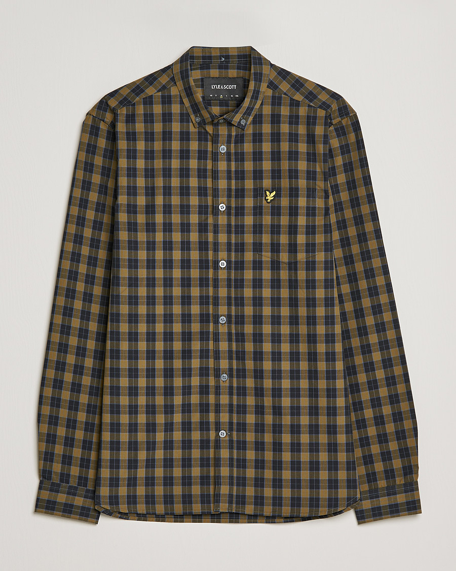 Uomini | Camicie | Lyle & Scott | Checked Poplin Shirt Black