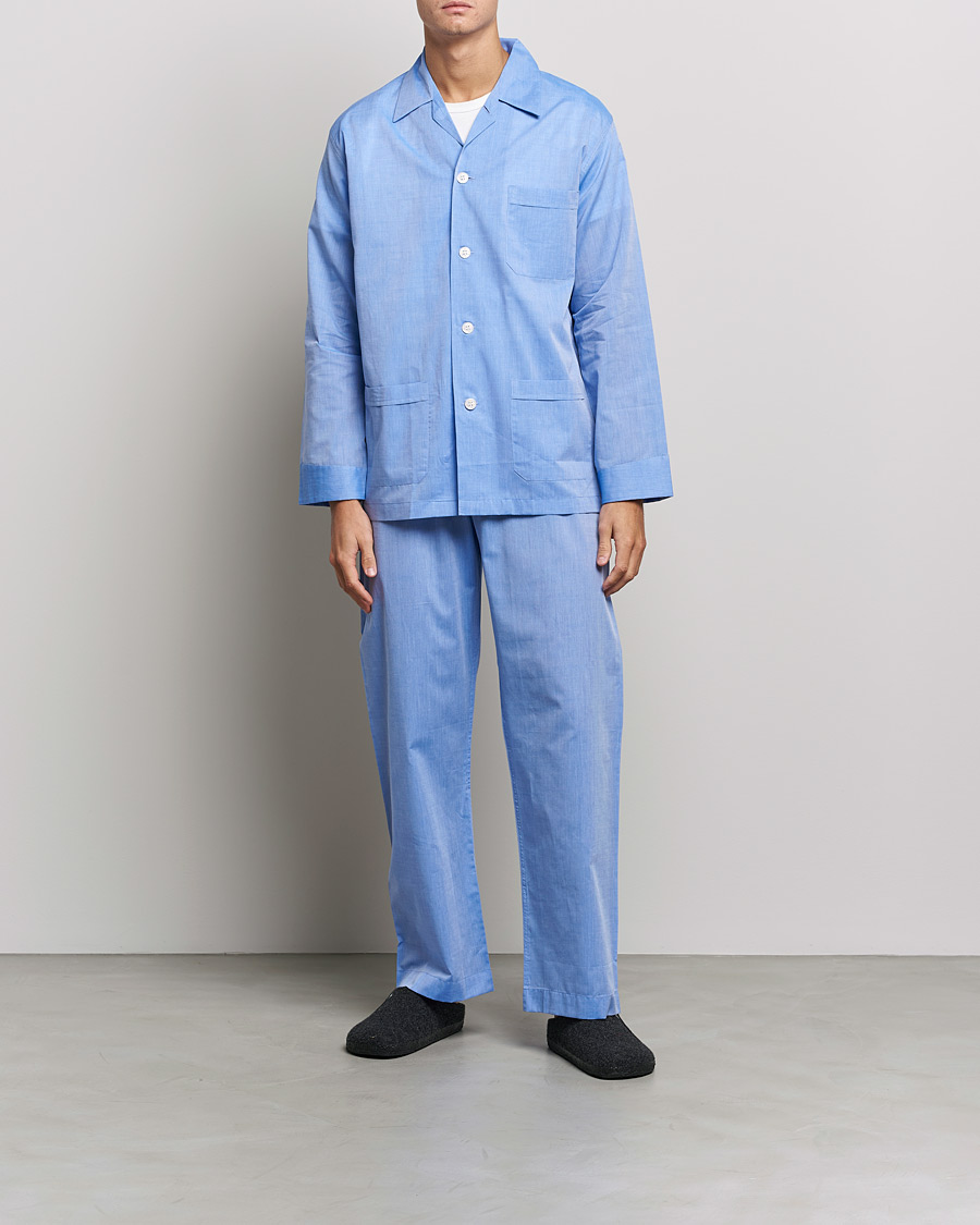 Uomini | Derek Rose Cotton Pyjama Set Blue | Derek Rose | Cotton Pyjama Set Blue