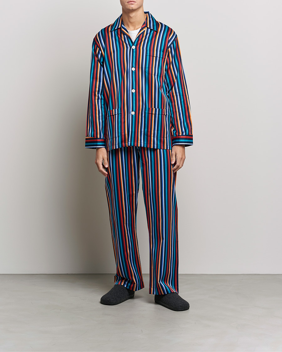 Uomini | Accappatoi & Pigiami | Derek Rose | Striped Cotton Pyjama Set Multi
