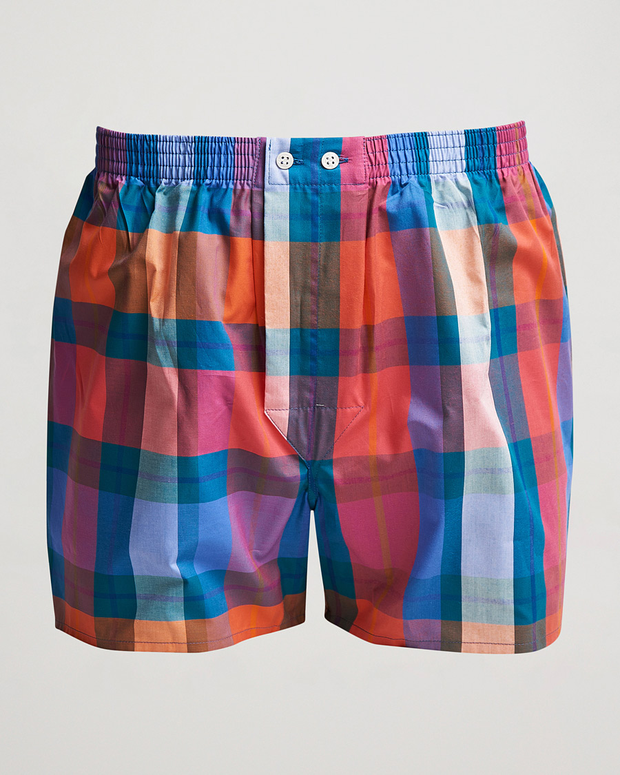 Uomini | Biancheria intima | Derek Rose | Classic Fit Checked Cotton Boxer Shorts Multi