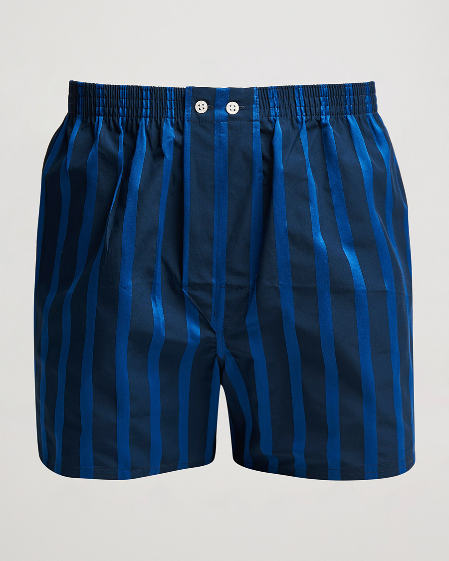Uomini | Biancheria intima | Derek Rose | Classic Fit Striped Boxer Shorts Navy