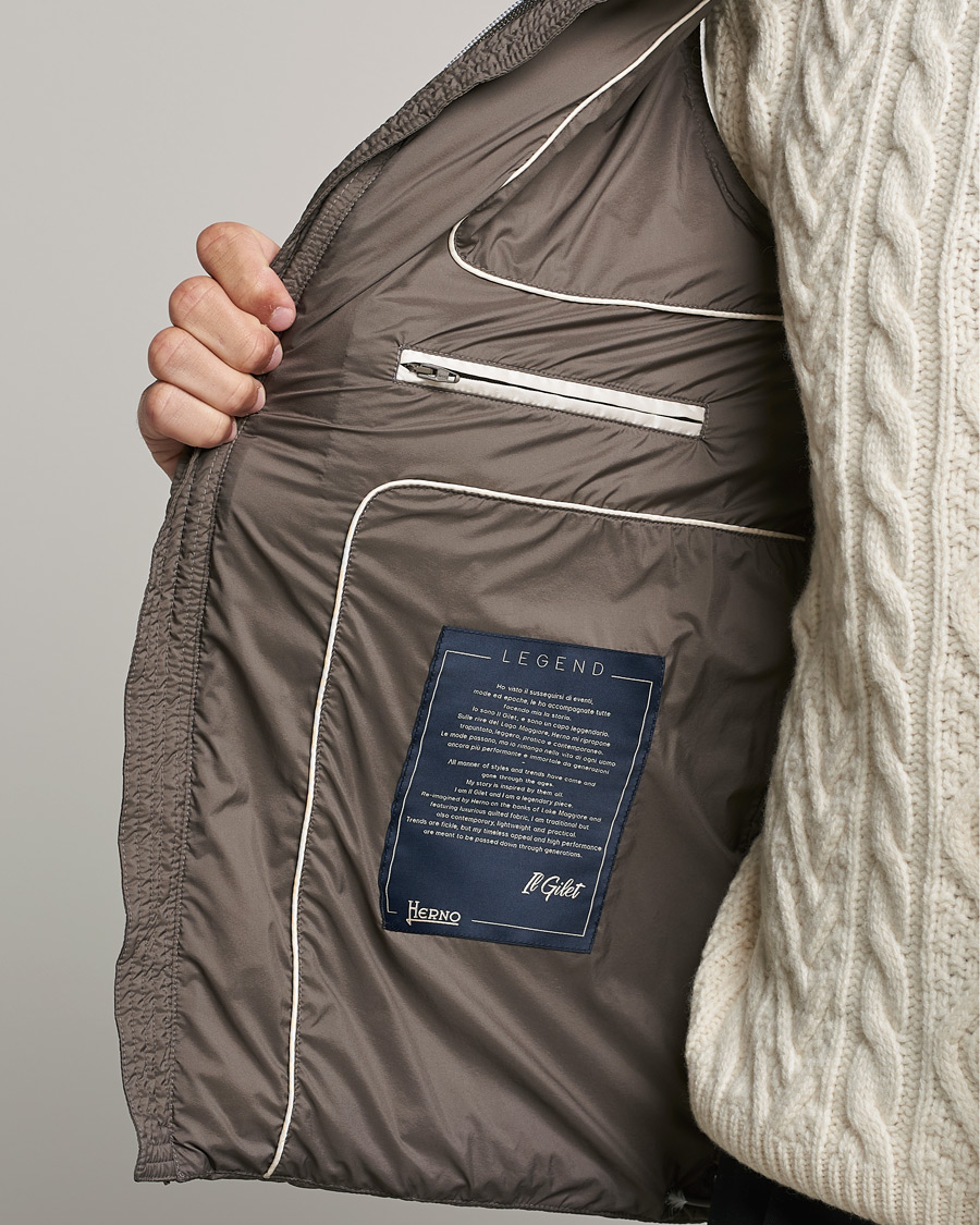 Uomini | Giacche | Herno | Nuage Down Vest Taupe