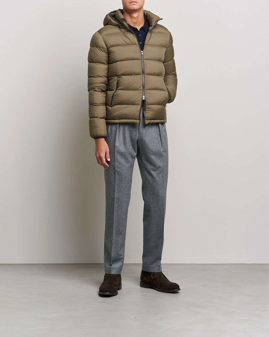 Uomini | Giacche | Herno | Matt Nylon Down Jacket Military Green