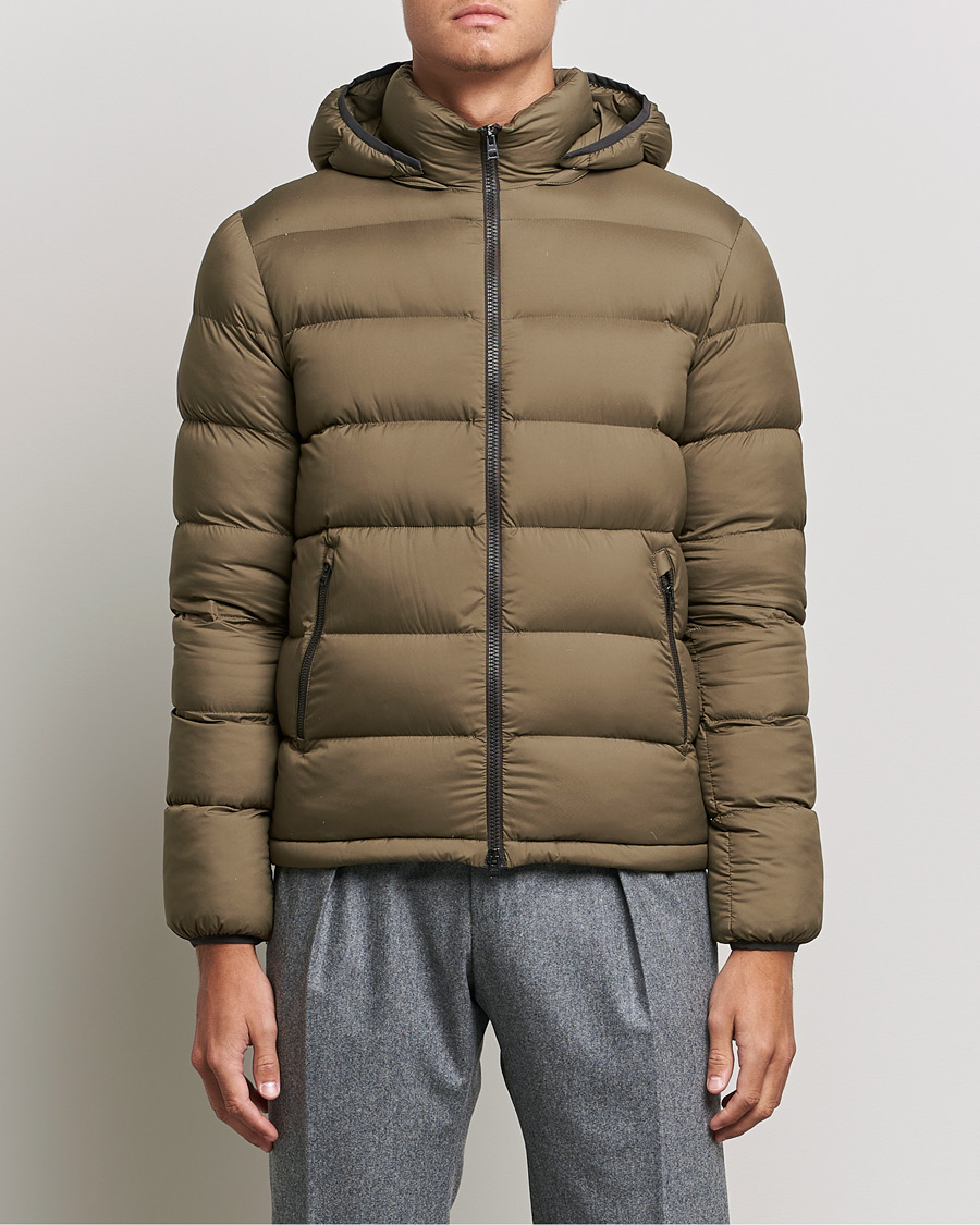 Uomini | Giacche | Herno | Matt Nylon Down Jacket Military Green