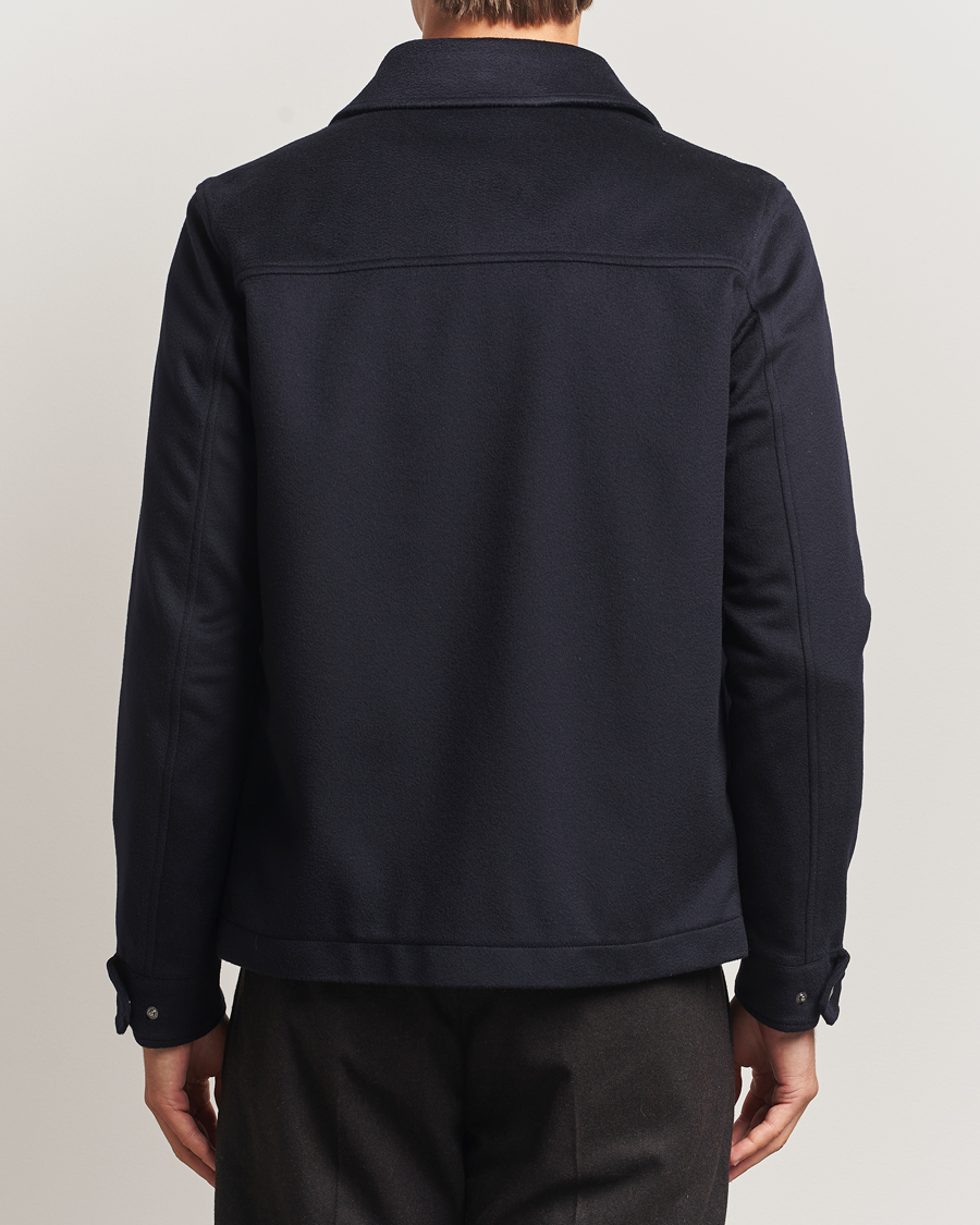 Uomini | Camicie | Herno | Cashmere Overshirt Navy