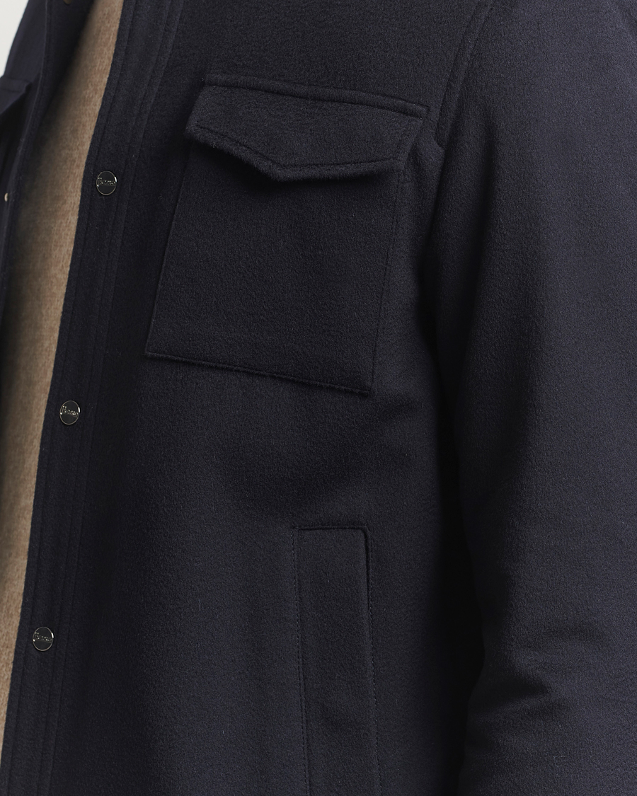 Uomini | Camicie | Herno | Cashmere Overshirt Navy