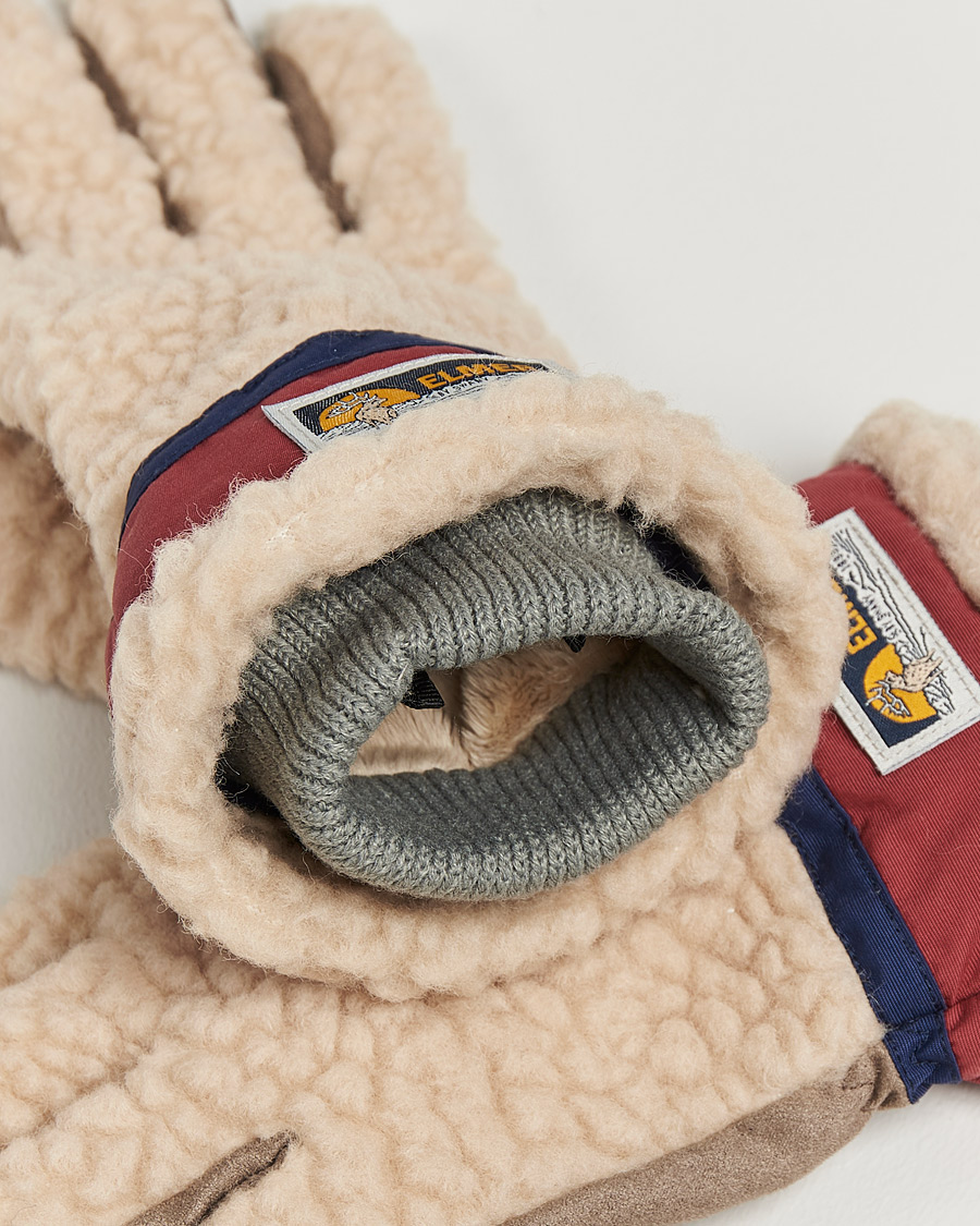 Uomini | Elmer by Swany Sota Wool Teddy Gloves Beige/Wine | Elmer by Swany | Sota Wool Teddy Gloves Beige/Wine