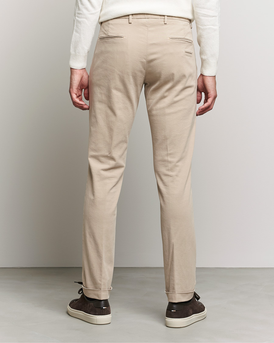 Uomini | Pantaloni | Briglia 1949 | Slim Fit Cotton Stretch Chino Beige