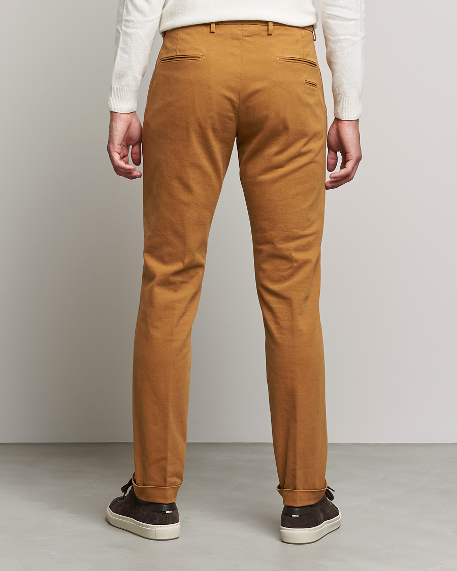 Uomini | Pantaloni | Briglia 1949 | Slim Fit Cotton Stretch Chino Golden Brown