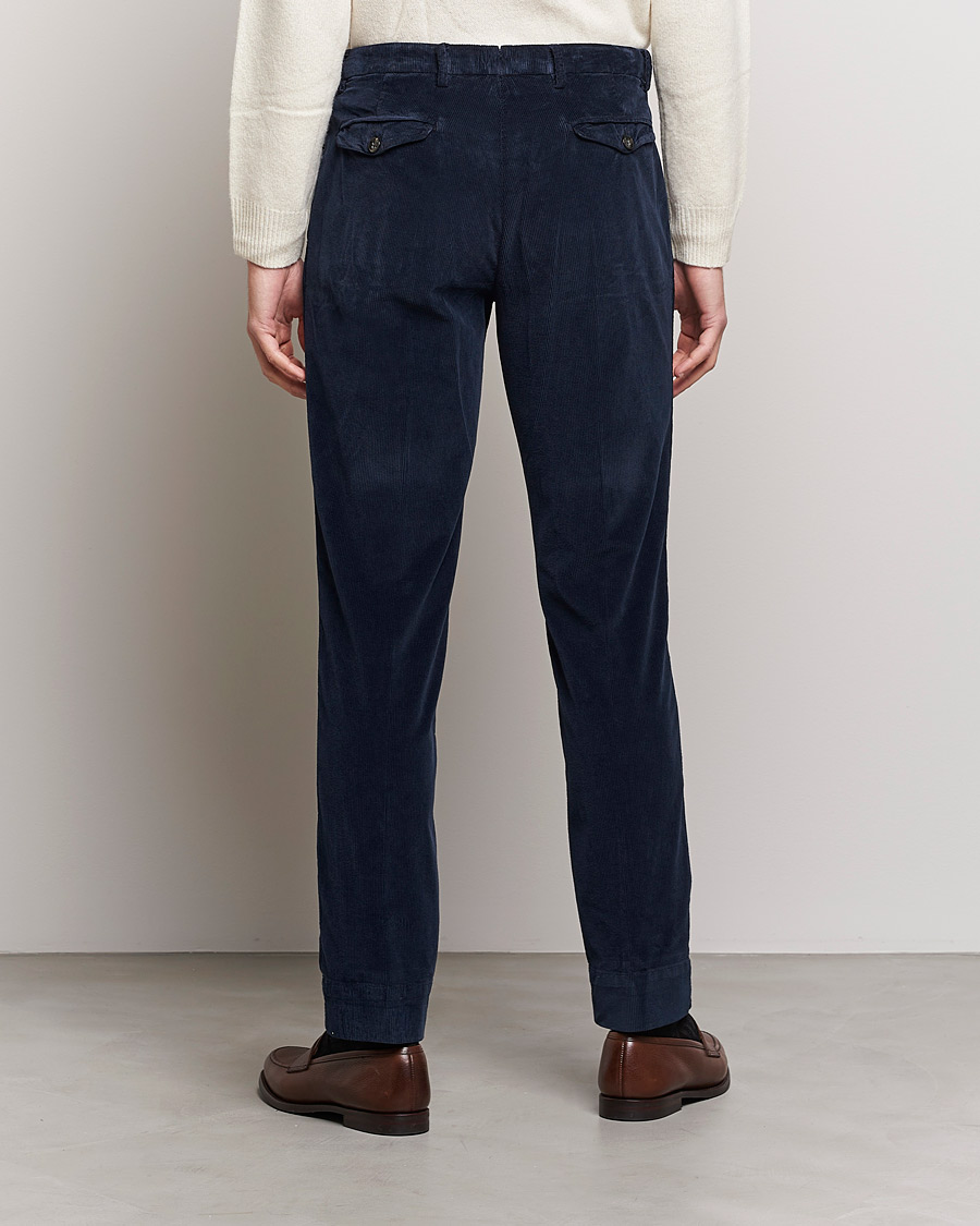 Uomini | Pantaloni | Briglia 1949 | Easy Fit Corduroy Trousers Navy
