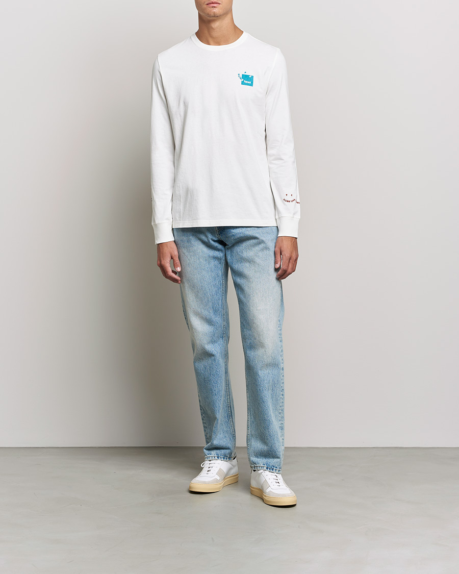 Uomini | T-shirt | PS Paul Smith | Happy Face Long Sleeve T-Shirt White