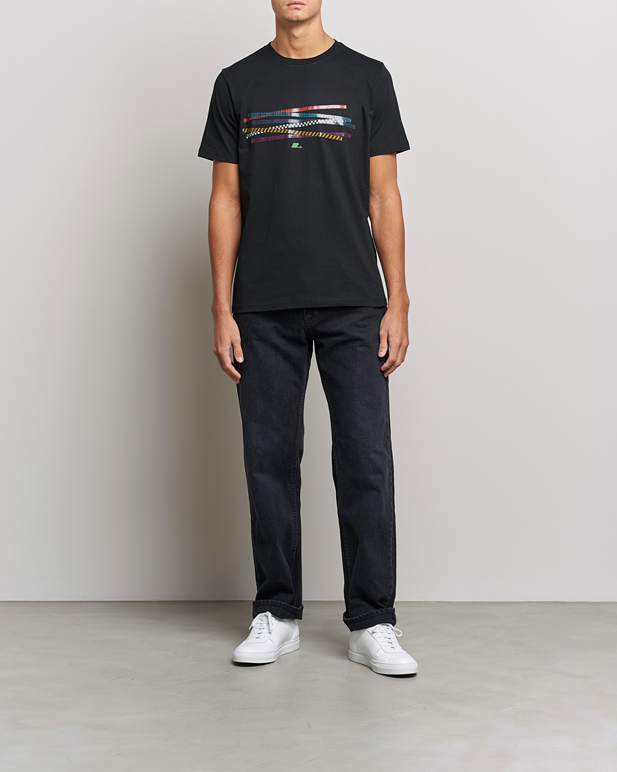 Uomini | T-shirt | PS Paul Smith | Tapes Cotton T-Shirt Black