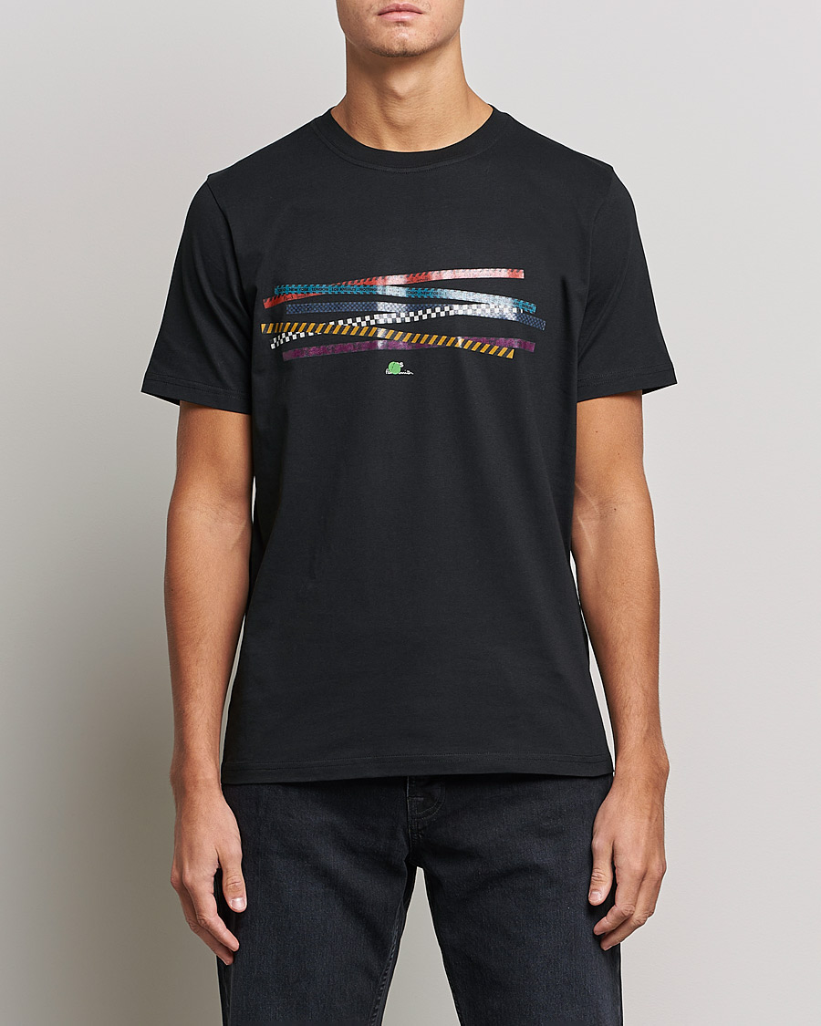 Uomini | T-shirt | PS Paul Smith | Tapes Cotton T-Shirt Black