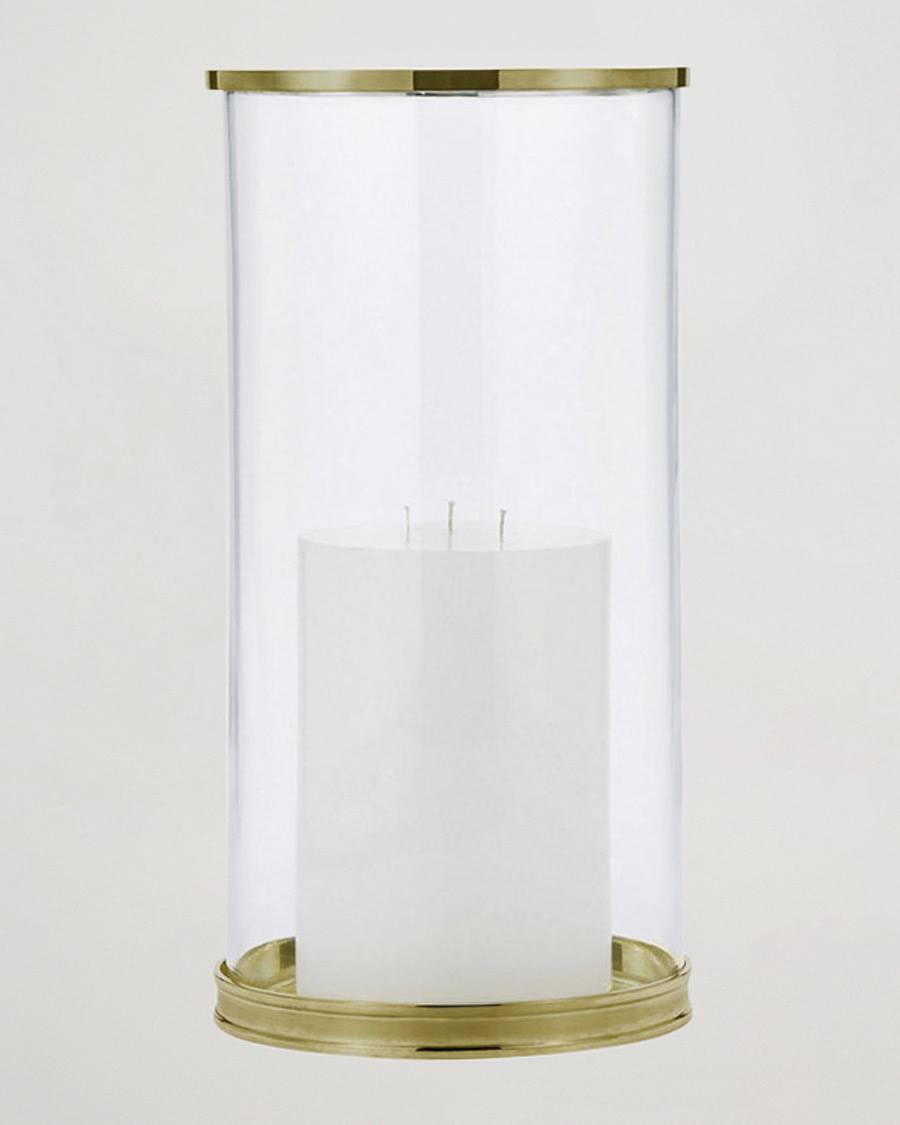 Uomini | Ralph Lauren Home Modern Large Hurricane Lamp Brass  | Ralph Lauren Home | Modern Large Hurricane Lamp Brass 