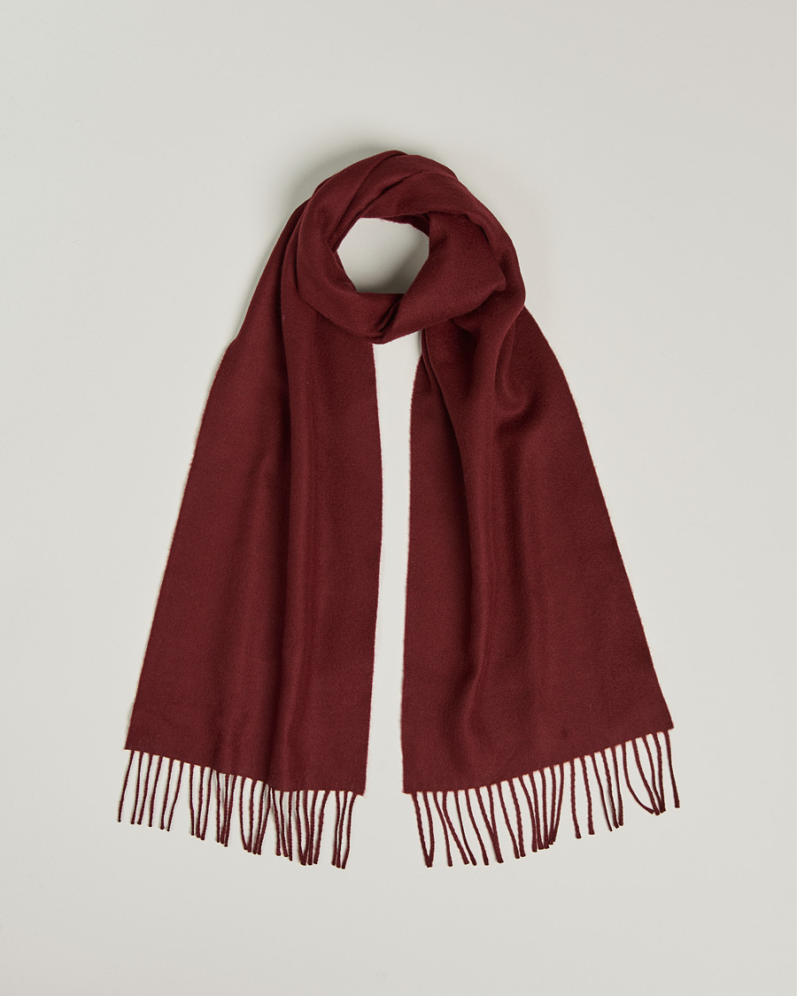 Uomini | Begg & Co Vier Lambswool/Cashmere Solid Scarf Wine | Begg & Co | Vier Lambswool/Cashmere Solid Scarf Wine