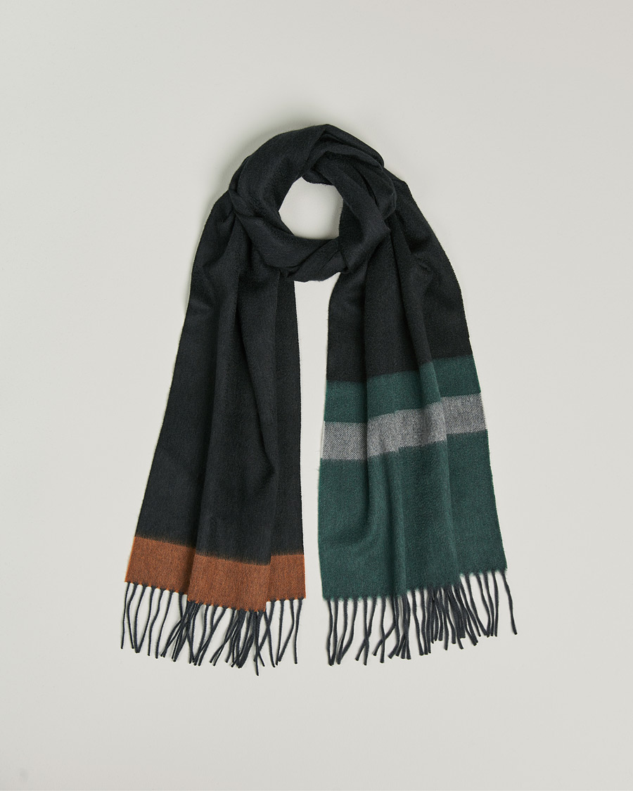 Uomini | Begg & Co Arran Cashmere Scarf Slate Green | Begg & Co | Arran Cashmere Scarf Slate Green