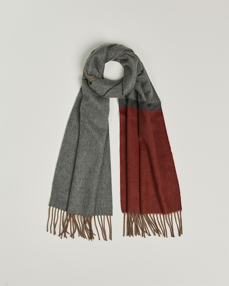 Uomini | Begg & Co Arran Boarder Cashmere Scarf Derby Brick | Begg & Co | Arran Boarder Cashmere Scarf Derby Brick