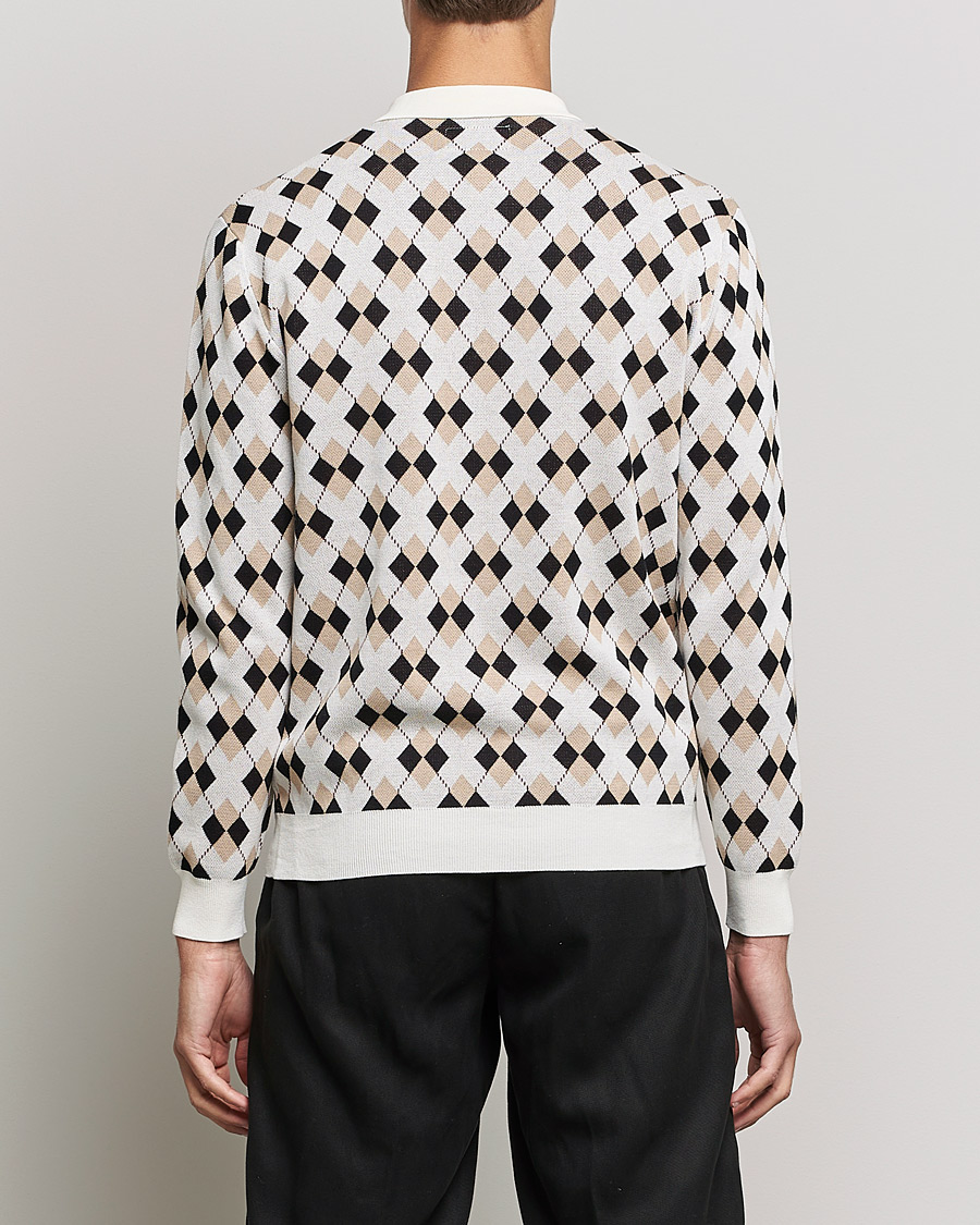 Uomini | Maglieria | BEAMS PLUS | Argyle Knitted Polo Off White