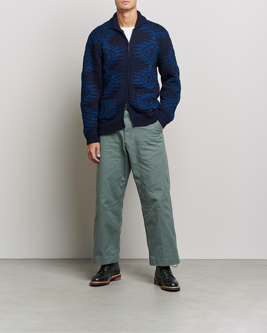 Uomini | Maglieria | BEAMS PLUS | Cowichan Cardigan Navy