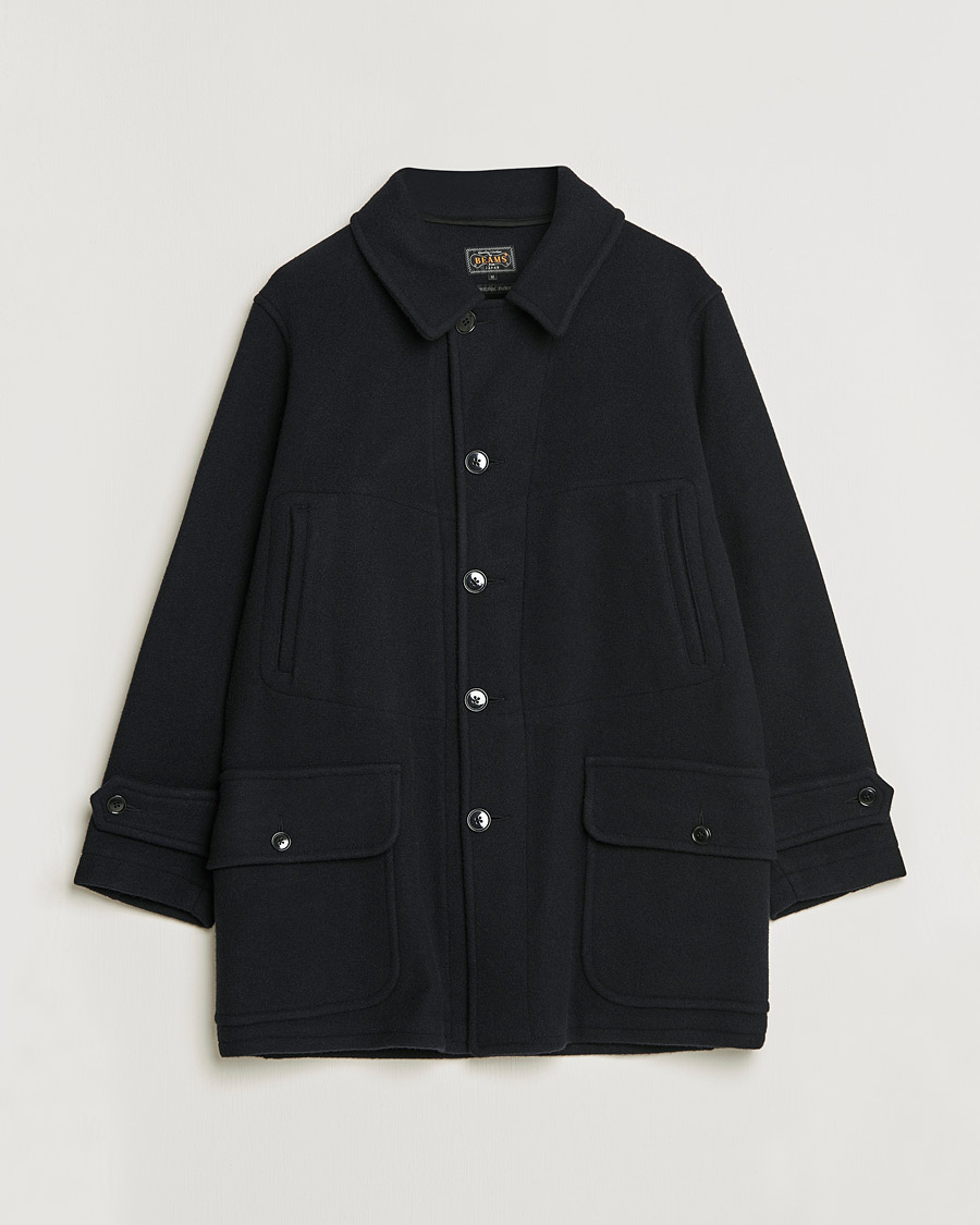 Uomini | Giacche | BEAMS PLUS | Heavy Melton Hunting Coat Navy