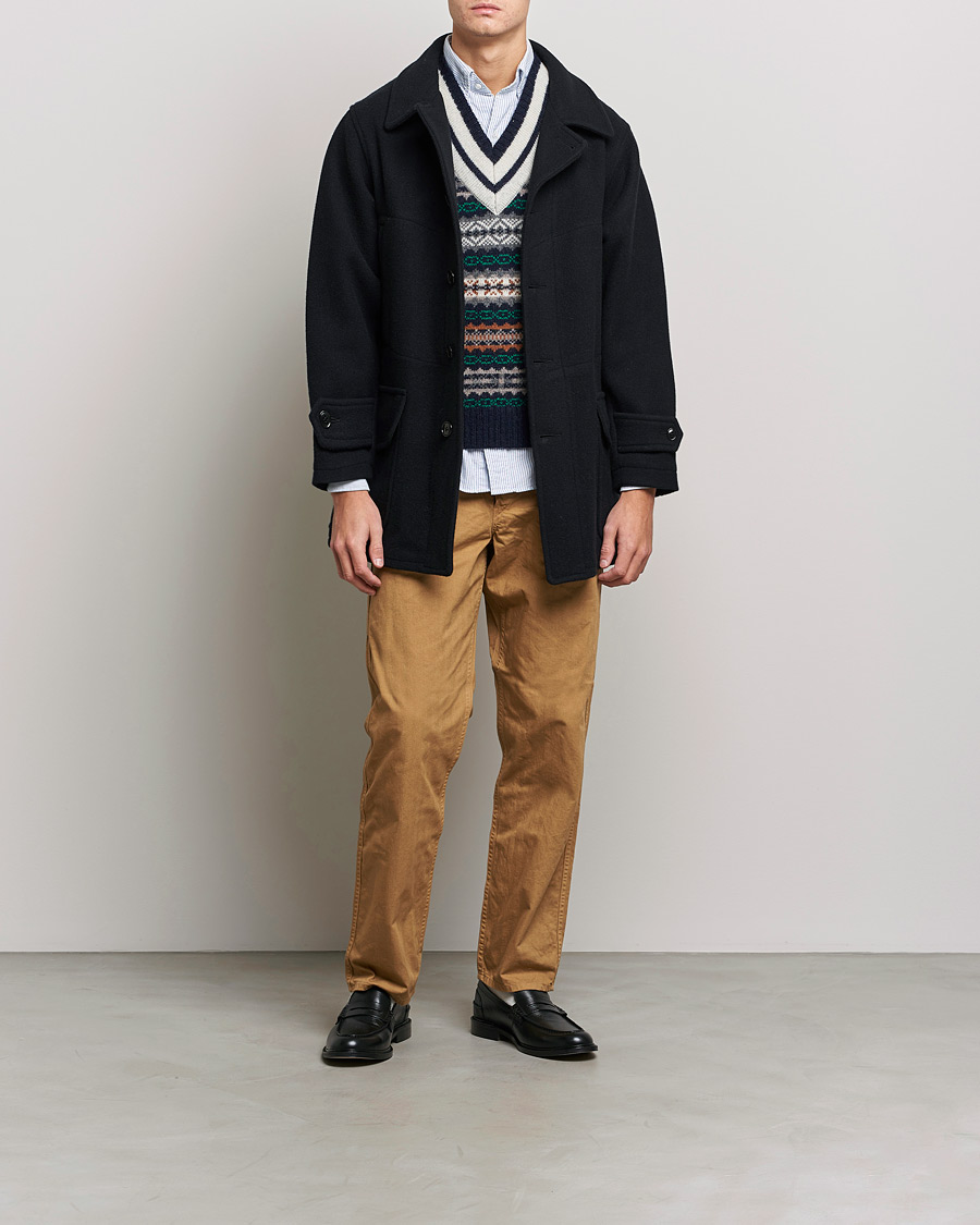 Uomini | Giacche | BEAMS PLUS | Heavy Melton Hunting Coat Navy