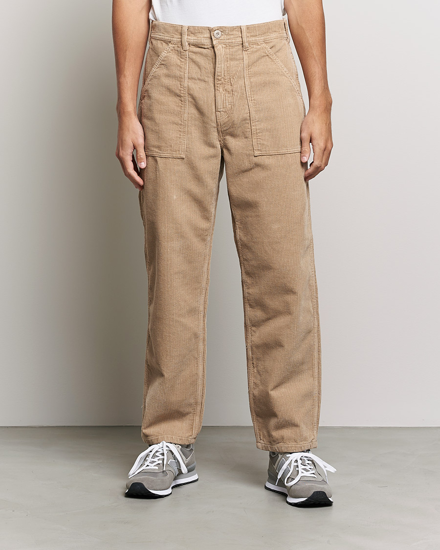 Uomini | Pantaloni | Stan Ray | Corduroy Fat Pants Khaki