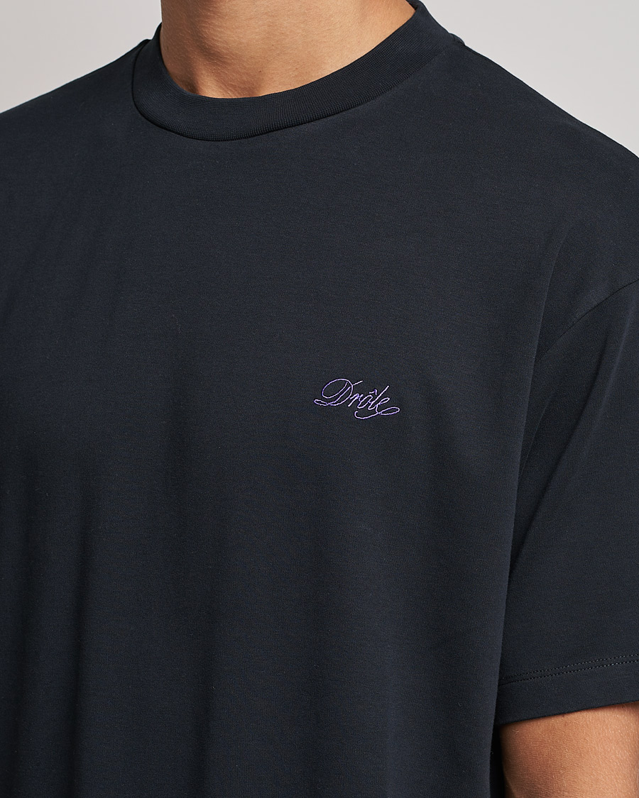 Uomini | T-shirt | Drôle de Monsieur | Signature T-Shirt Black