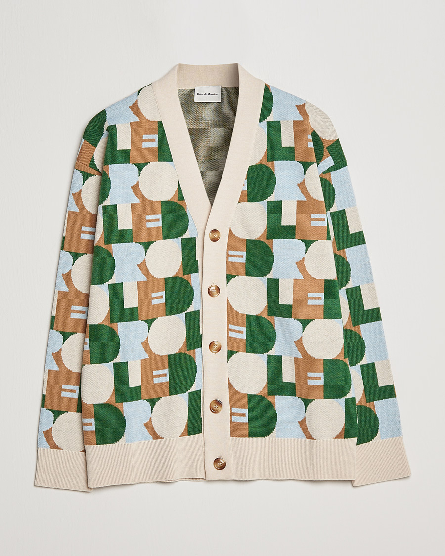 Uomini | Maglieria | Drôle de Monsieur | Le Cardigan White/Beige