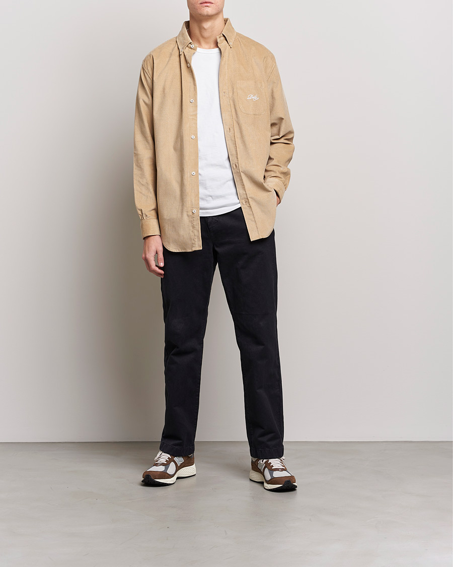 Uomini | Camicie | Drôle de Monsieur | Corduroy Oversize Shirt Beige