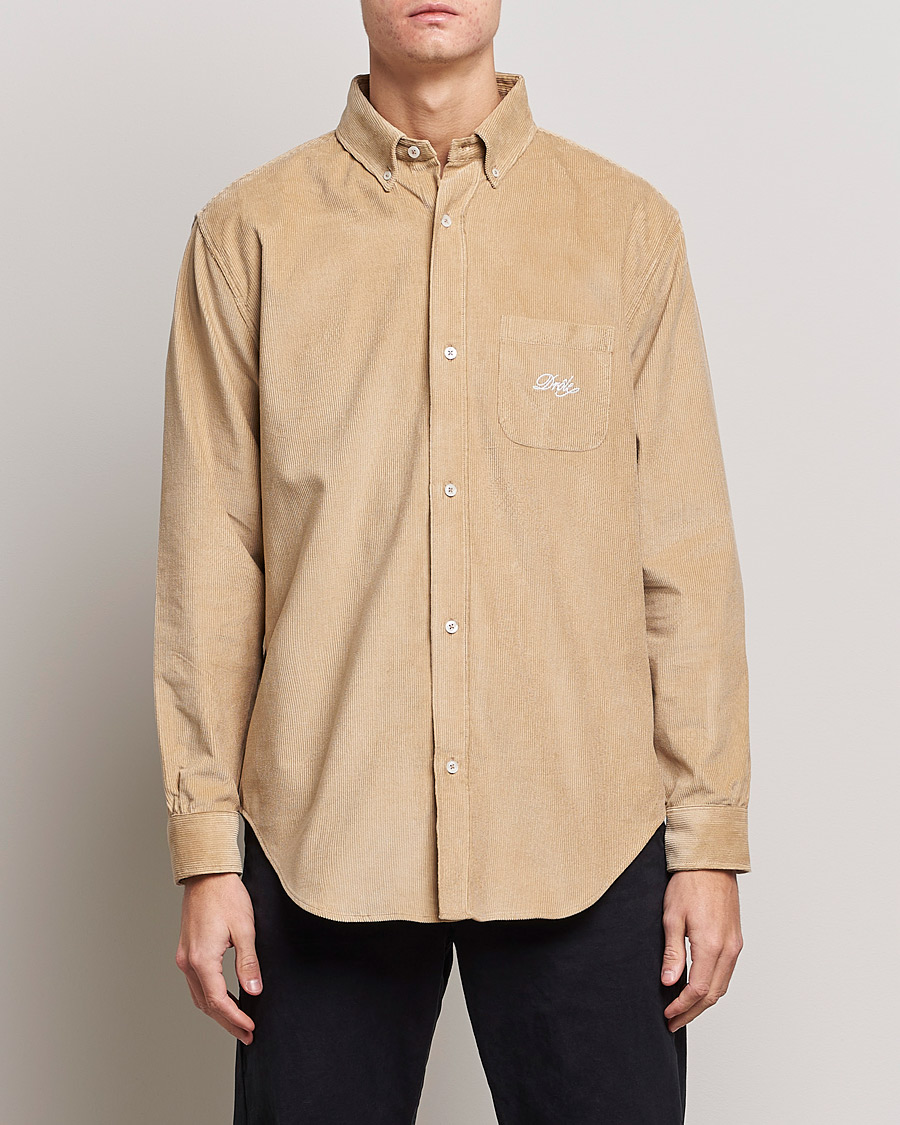 Uomini | Camicie | Drôle de Monsieur | Corduroy Oversize Shirt Beige