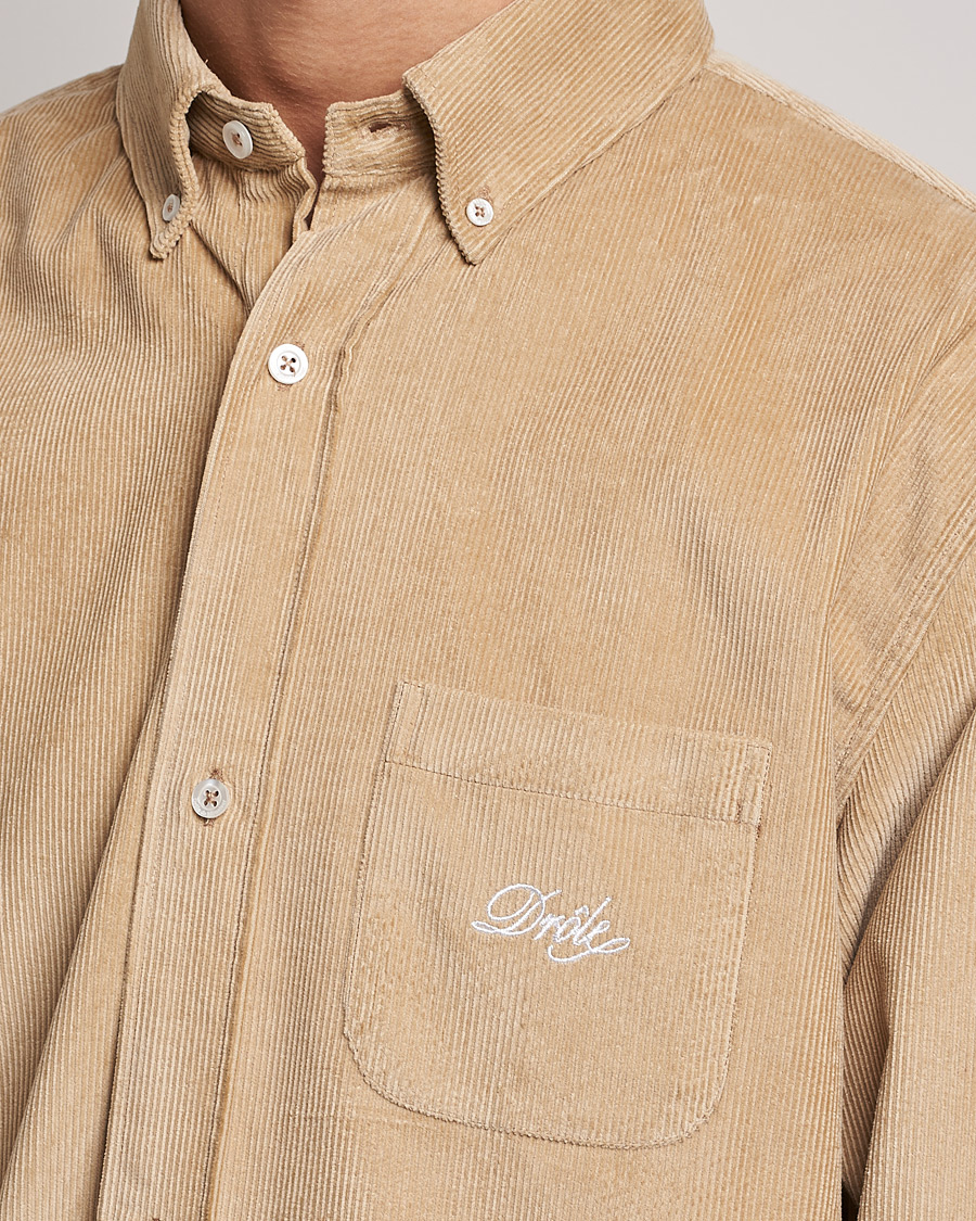 Uomini | Camicie | Drôle de Monsieur | Corduroy Oversize Shirt Beige