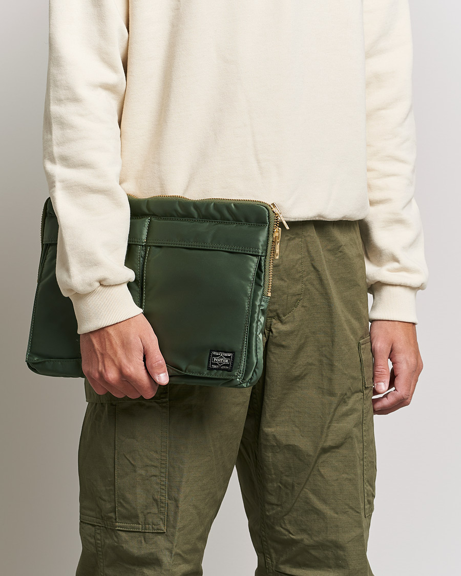 Uomini | Porter-Yoshida & Co. Tanker Document Case Sage Green | Porter-Yoshida & Co. | Tanker Document Case Sage Green