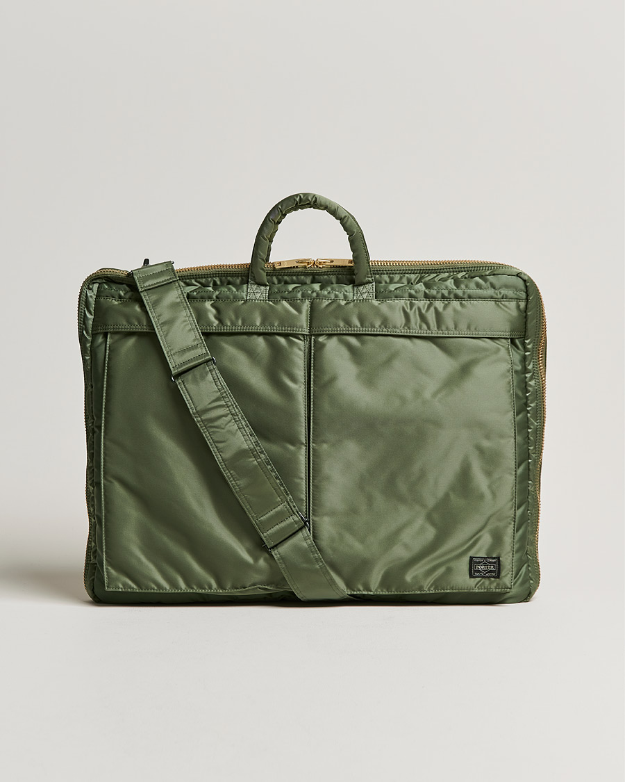Uomini | Porter-Yoshida & Co. Tanker Garment Bag Sage Green | Porter-Yoshida & Co. | Tanker Garment Bag Sage Green
