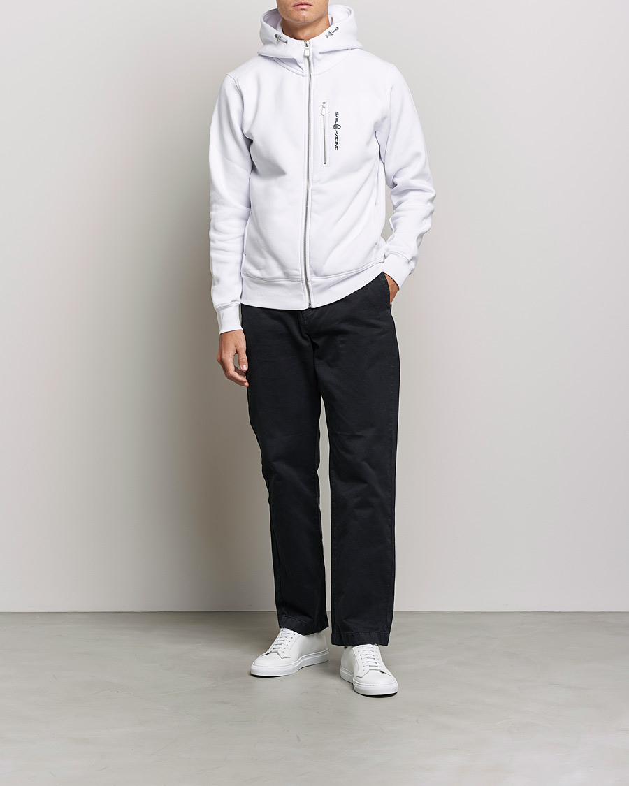 Uomini | Maglieria | Sail Racing | Bowman Full Zip Hoodie White