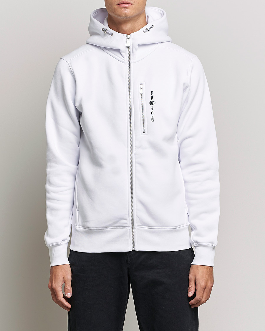 Uomini | Maglieria | Sail Racing | Bowman Full Zip Hoodie White