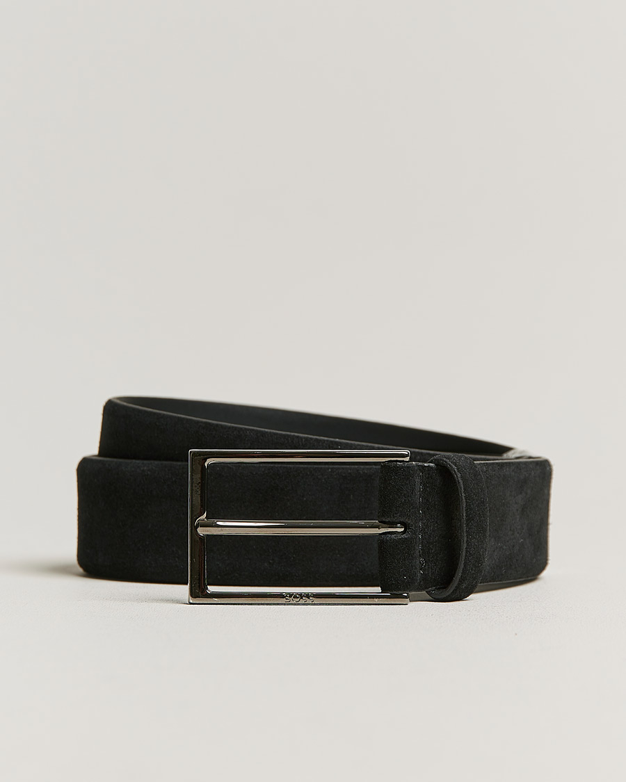 Uomini | Calindo Suede Belt Black | BOSS BLACK | Calindo Suede Belt Black