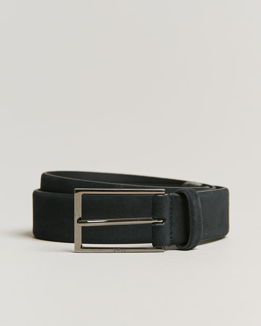 Uomini | Calindo Suede Belt Dark Blue | BOSS BLACK | Calindo Suede Belt Dark Blue