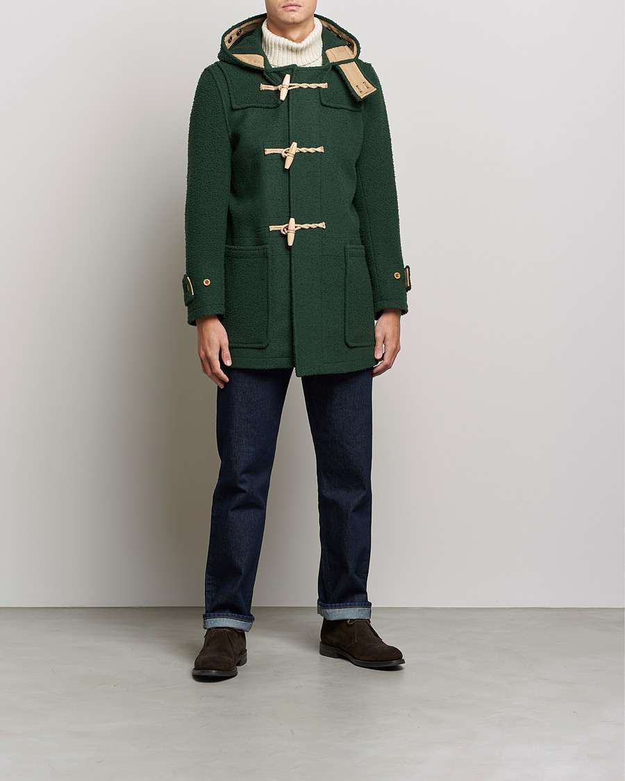 Uomini | Giacche | Gloverall | Monty Casentino Wool Duffle Coat Moss