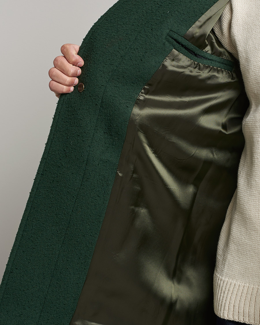Uomini | Giacche | Gloverall | Monty Casentino Wool Duffle Coat Moss