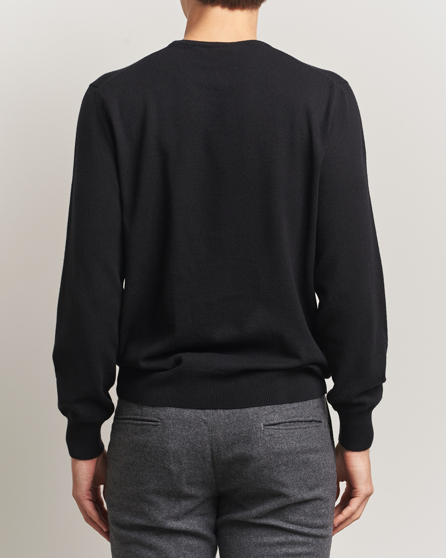 Uomini | Maglieria | Piacenza Cashmere | Cashmere Crew Neck Sweater Black