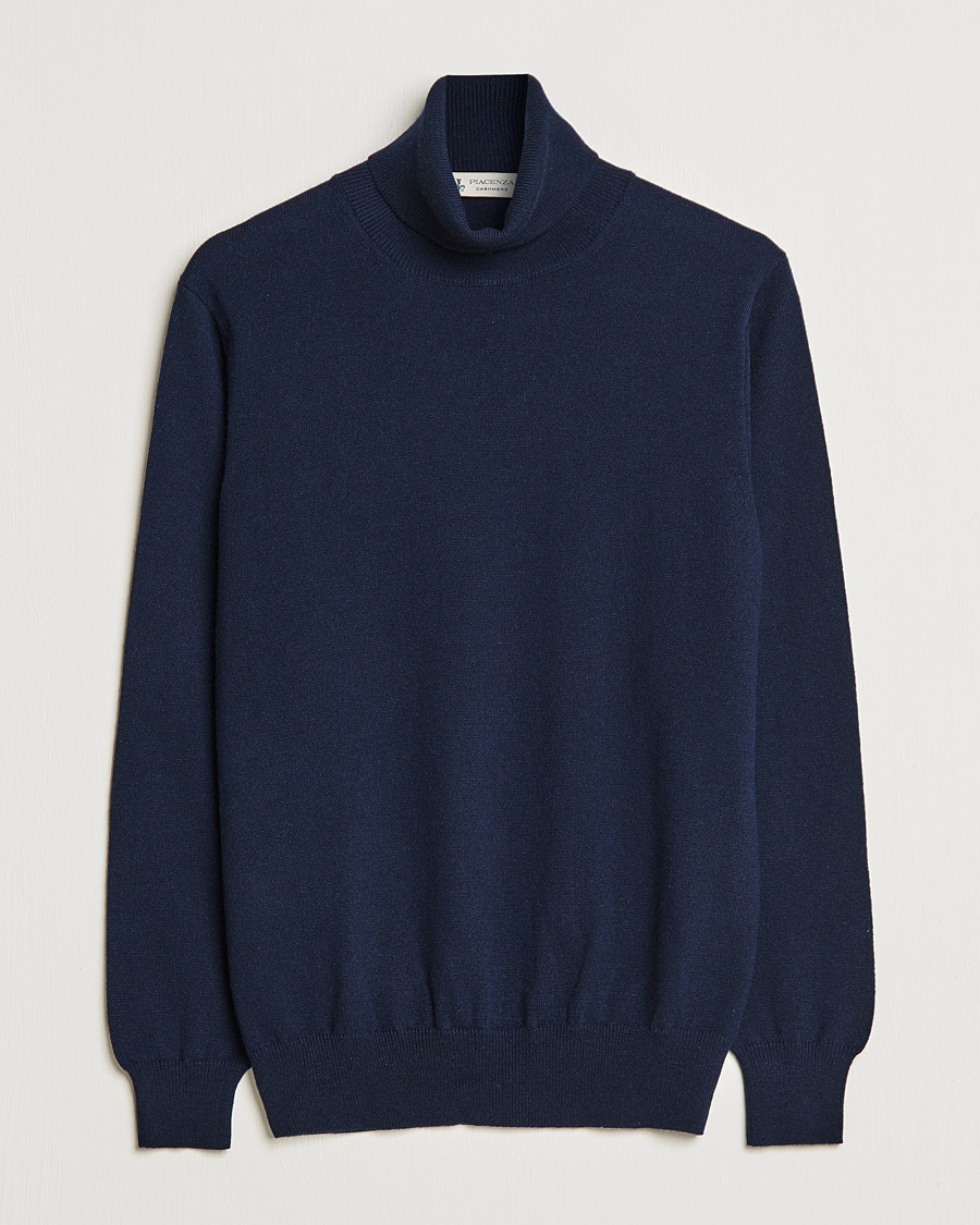 Uomini | Maglieria | Piacenza Cashmere | Cashmere Rollneck Sweater Navy