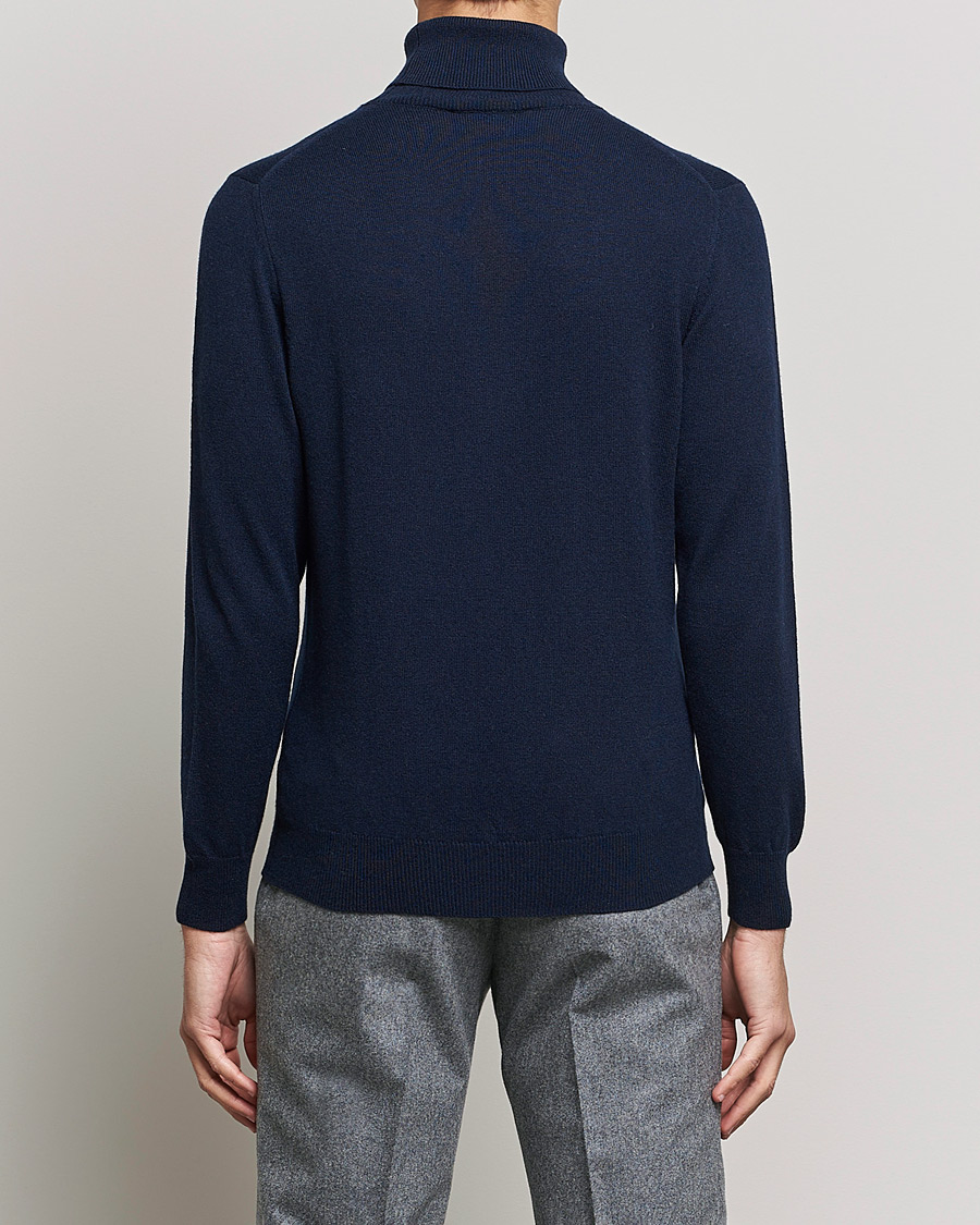 Uomini | Maglieria | Piacenza Cashmere | Cashmere Rollneck Sweater Navy