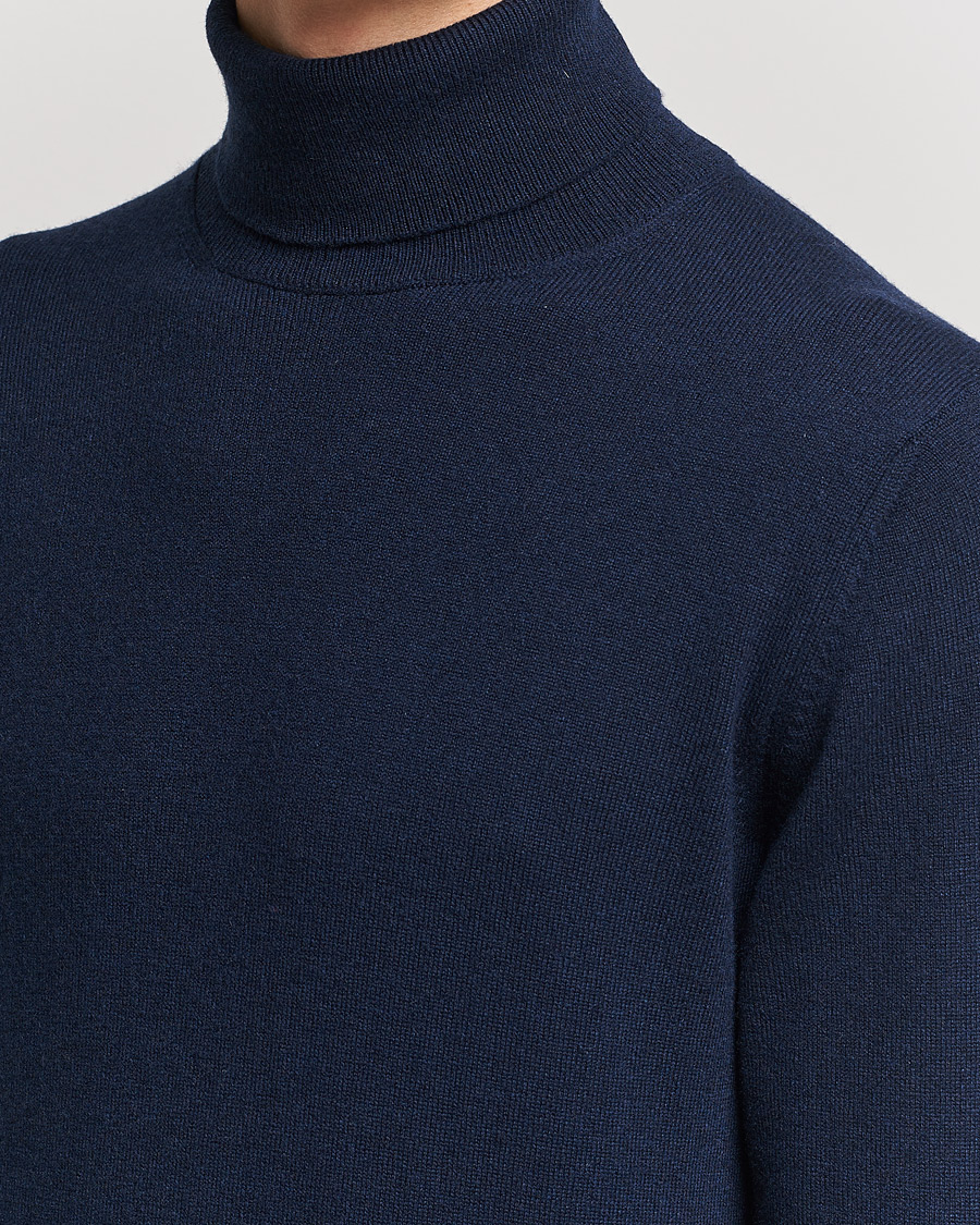 Uomini | Maglieria | Piacenza Cashmere | Cashmere Rollneck Sweater Navy