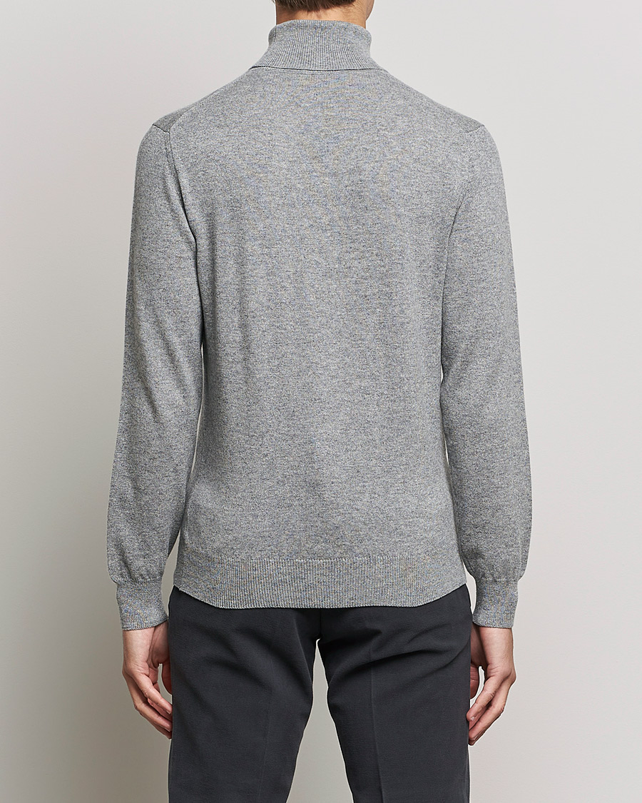 Uomini | Maglieria | Piacenza Cashmere | Cashmere Rollneck Sweater Light Grey