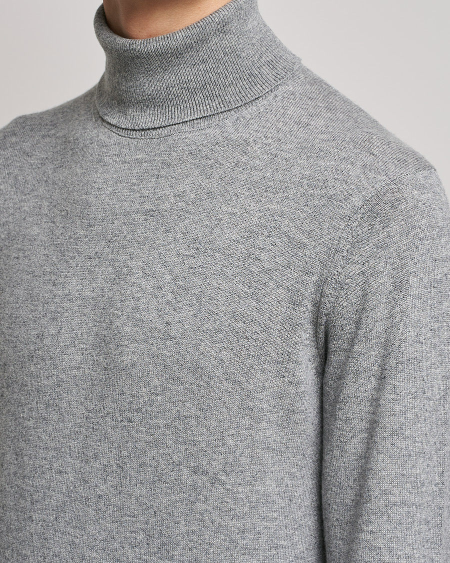 Uomini | Maglieria | Piacenza Cashmere | Cashmere Rollneck Sweater Light Grey