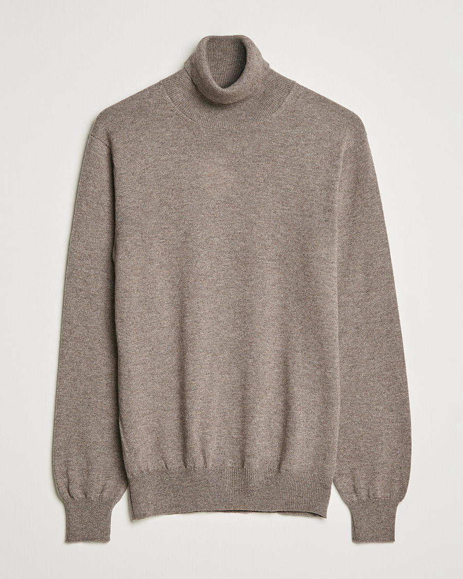 Uomini | Maglieria | Piacenza Cashmere | Cashmere Rollneck Sweater Brown
