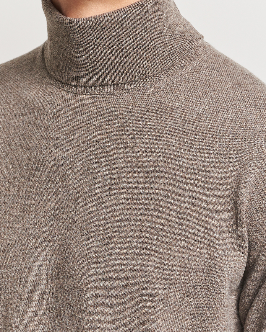 Uomini | Maglieria | Piacenza Cashmere | Cashmere Rollneck Sweater Brown