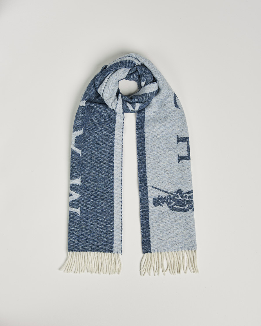 Uomini | Mackintosh Edinburg Wool Scarf Blue | Mackintosh | Edinburg Wool Scarf Blue