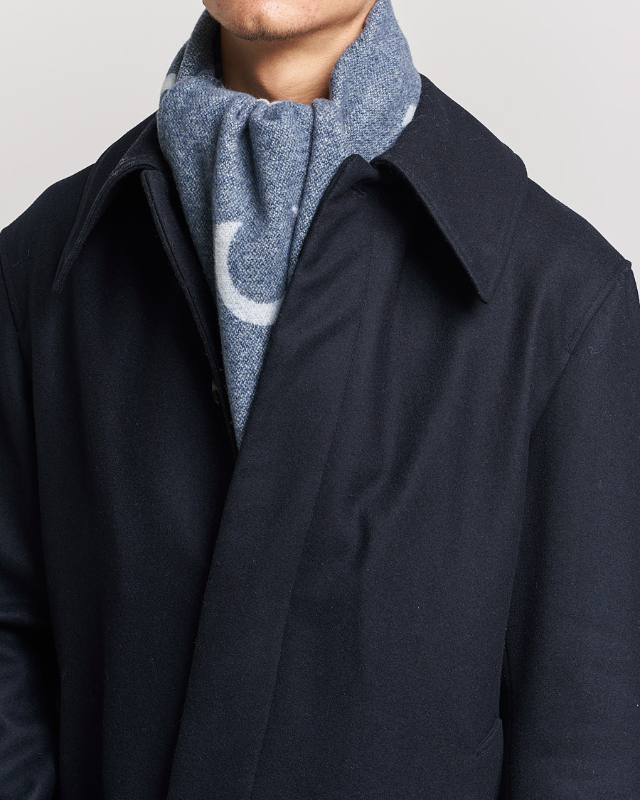 Uomini | Mackintosh Edinburg Wool Scarf Blue | Mackintosh | Edinburg Wool Scarf Blue
